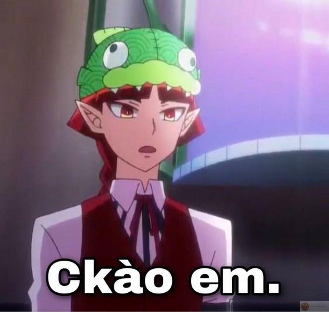 Anime meme chào em
