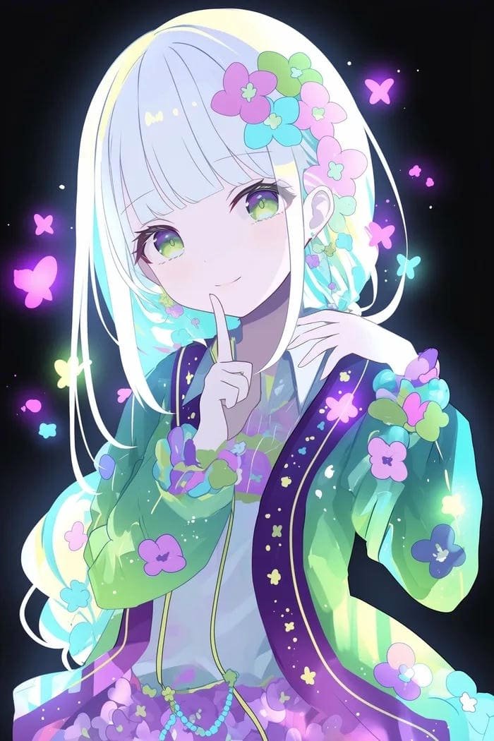 Ảnh anime con gái dễ thương với nụ cười tỏa nắng
