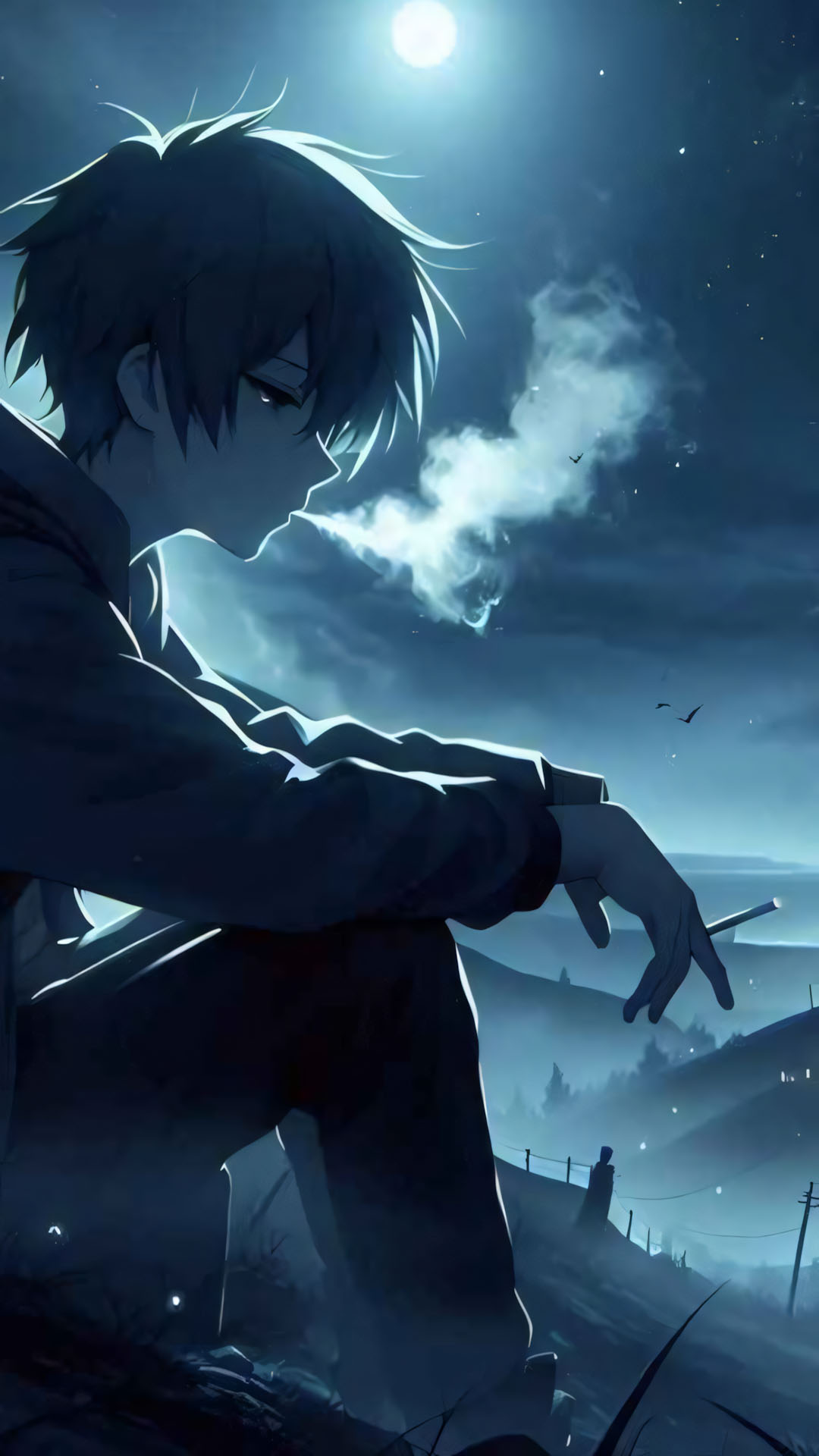 trang den anh anime nam buon lanh lung 1920px 1080px full hd 5