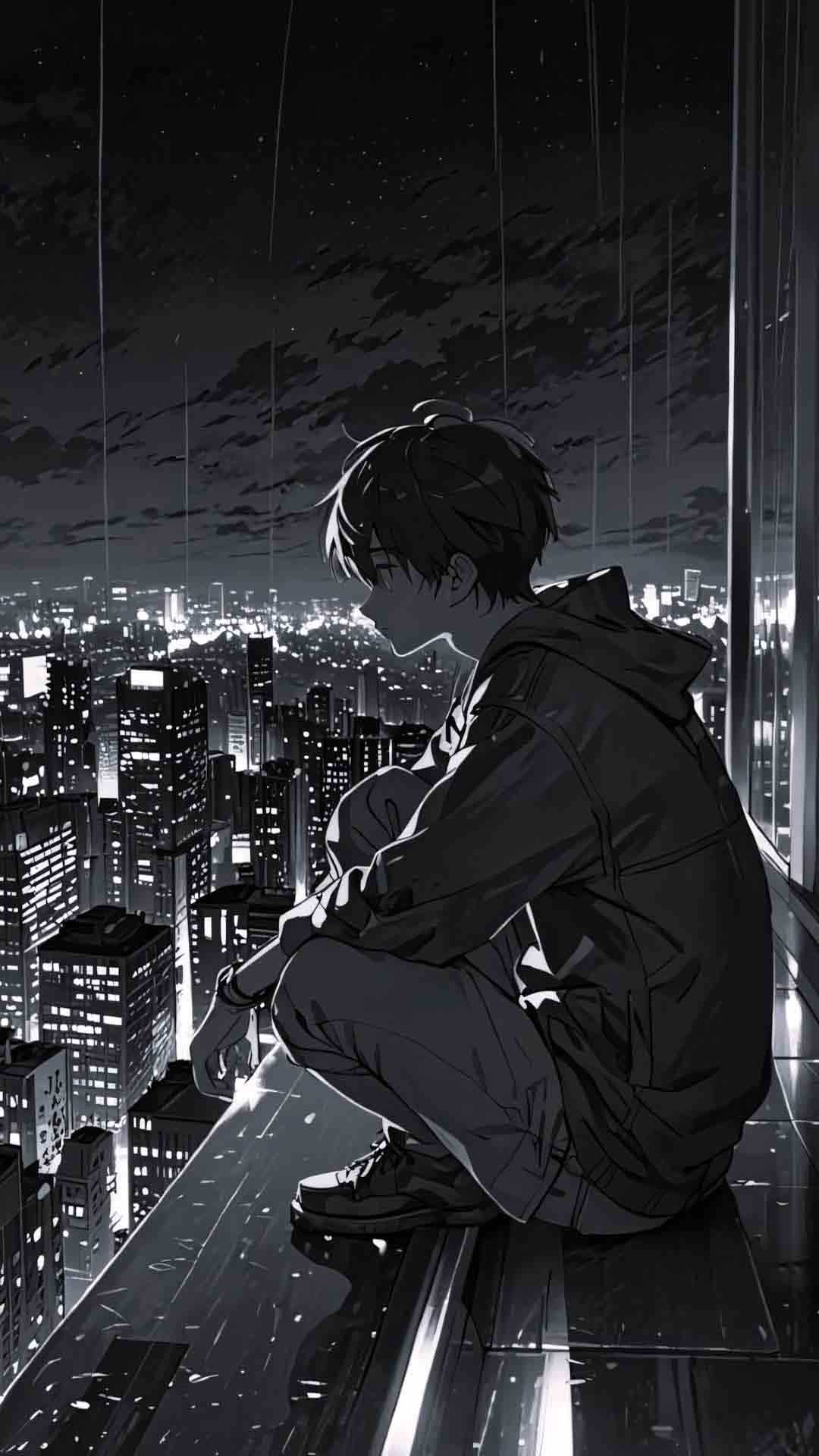 anh anime nam buon den trang 1920px 1080px full hd 6