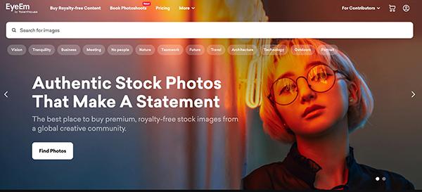 EyeEm là Web Bán Ảnh Kiếm Tiền có giao diện hút mắt