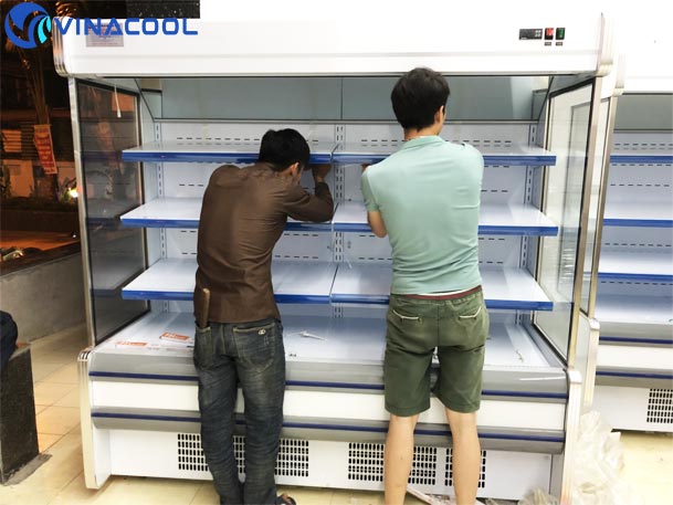 lắp đặt tủ mát đựng rau củ quả