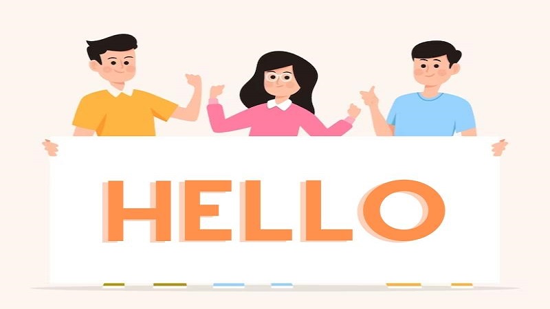 Hình nền Powerpoint xin chào hello