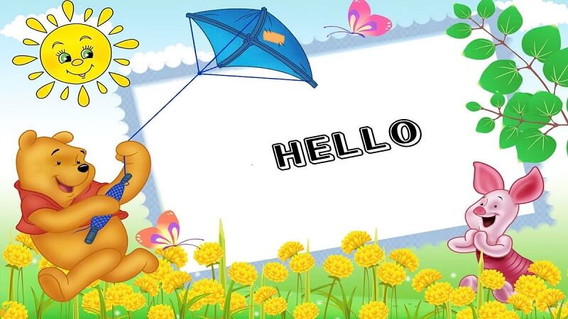 Hình nền Powerpoint chào mừng hello