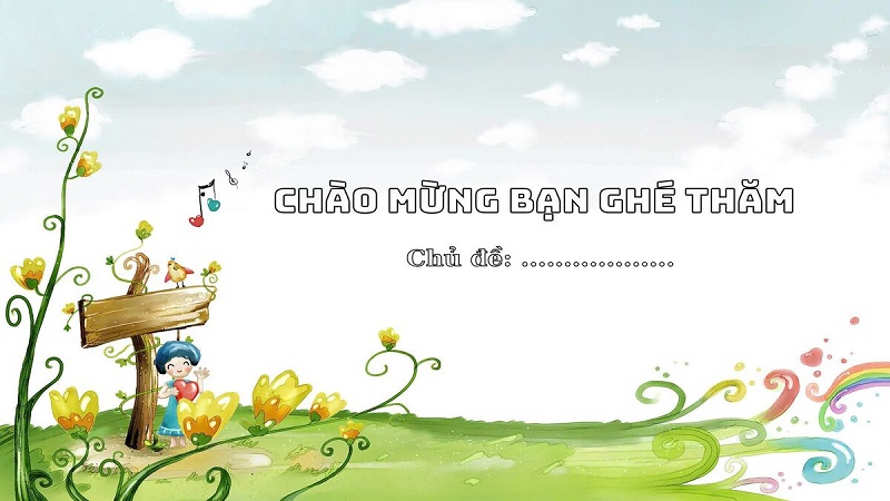 Hình nền Powerpoint chào mừng bạn ghé thăm