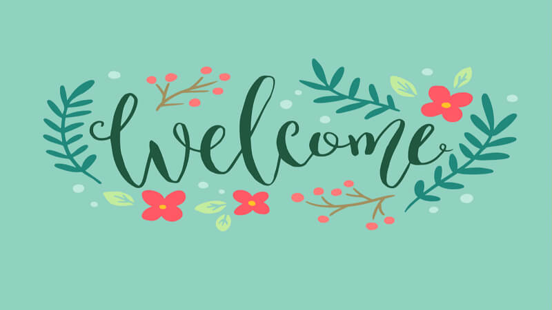 hình nền Powerpoint welcome hoa lá