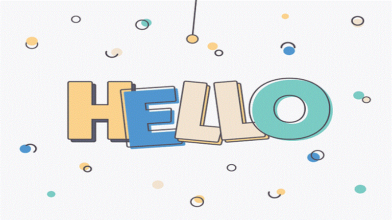 Hình nền Powerpoint hello cute