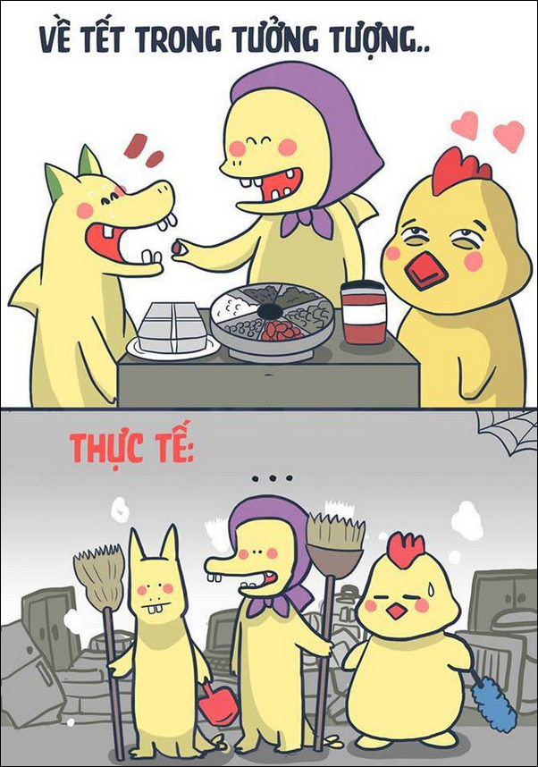 Nhung hinh anh che ve ngay tet