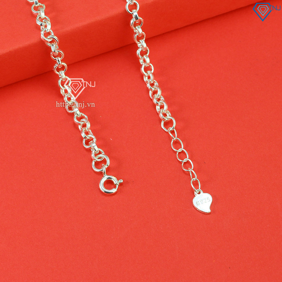 Lắc bạc cho bé hình trái tim khắc tên theo yêu cầu LTT0139