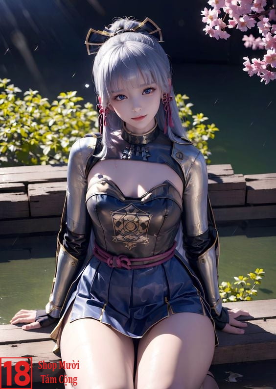 Girl Xinh Cosplay Ayaka Genshin Impact (1)