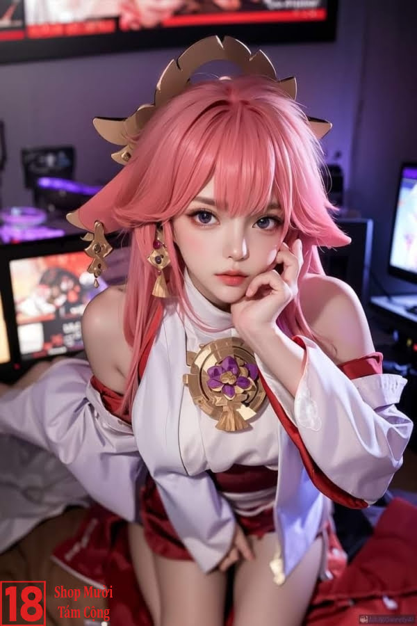 Cosplay Genshin Impact Cosplay Yae Miko (4)