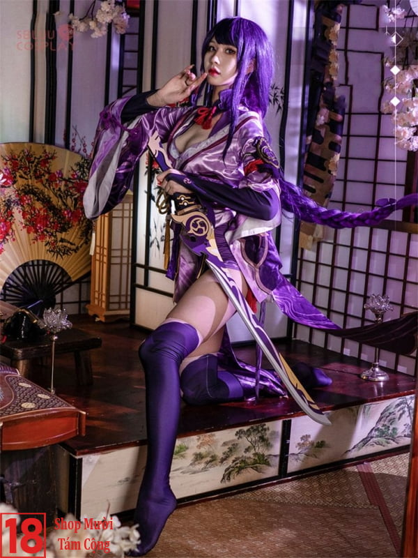 Cosplay Sexy Genshin - Cosplay Raiden Shogun (4)