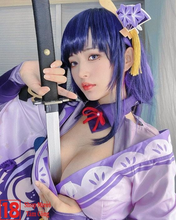 Cosplay Sexy Genshin - Cosplay Raiden Shogun (5)