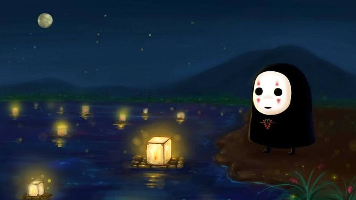 Ảnh Vô Diện thả hoa đăng đẹp cho máy tính