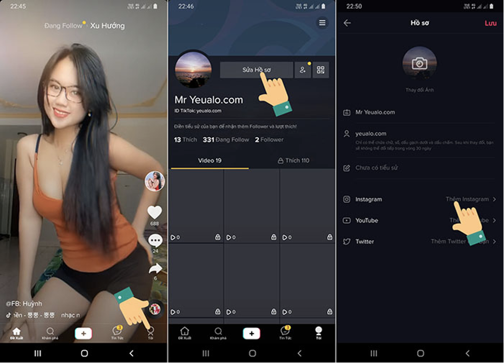 Cách liên kết TikTok với các nền tảng khác