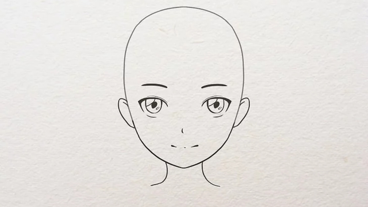 hoàn thành hình vẽ đầu anime nữ