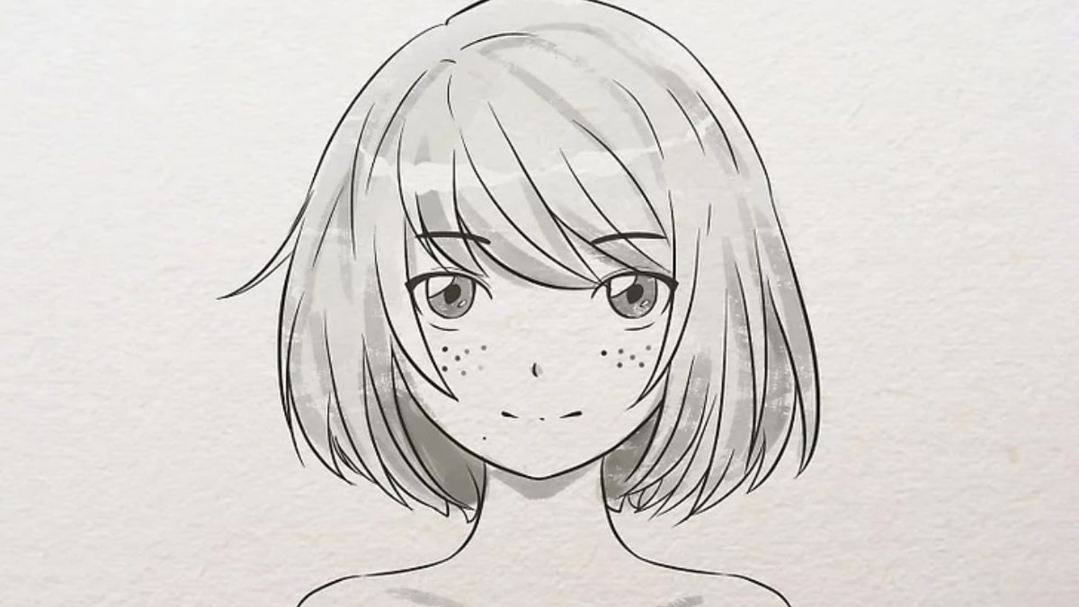 Cách vẽ tóc anime nữ
