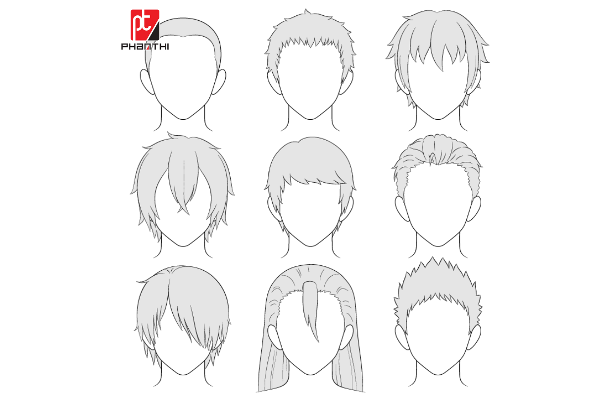 HƯỚNG DẪN VẼ TÓC ANIME PHỔ BIẾN CHO NHÂN VẬT NAM