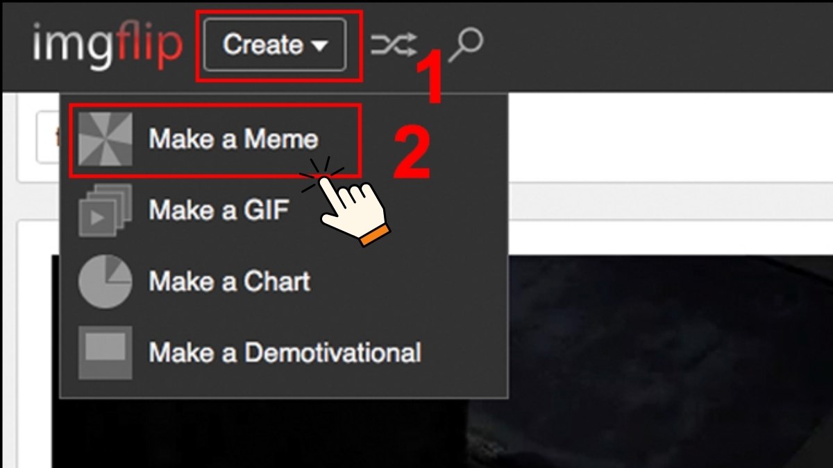 Cách chế ảnh meme hài bằng Imgflip bước 1