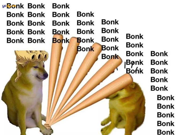 Ảnh meme Cheems bonk nhiều lần