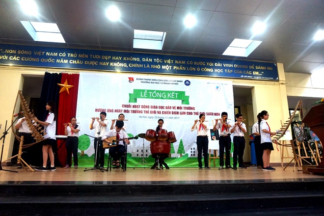Tổng kết Chuỗi hoạt động giáo dục bảo vệ môi trường : Vì một thế giới xanh, sạch, đẹp