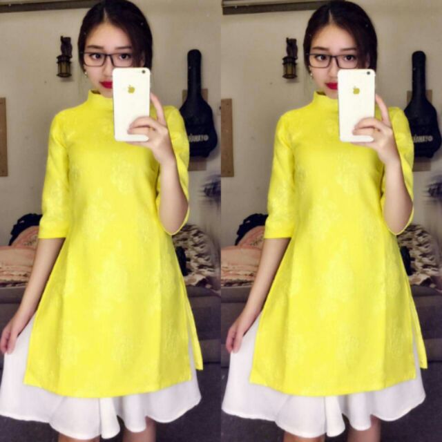 ao dai cach tan va vay dup