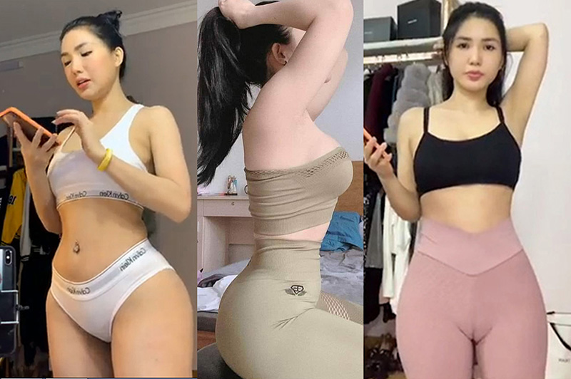 Những cô nàng tập gym mặc quần bó sát lộ mu to khủng