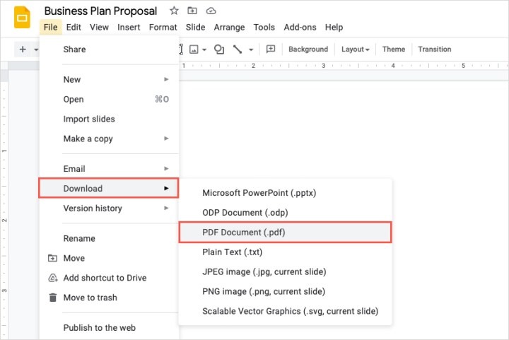 Hướng dẫn chuyển đổi Google Slides sang định dạng PDF cực dễ dàng