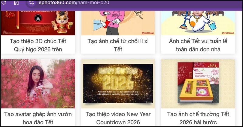 Chọn ảnh nền Tết để ghép