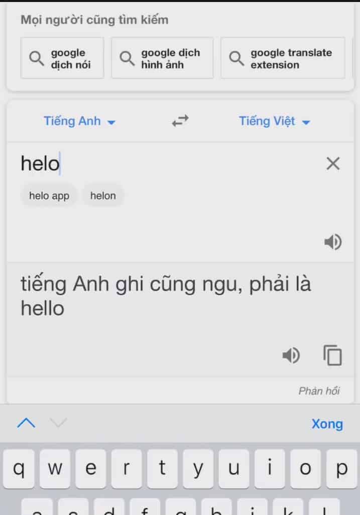Một kết quả không thể ngờ khi sử dụng google dịch, không những tra ra kết quả mà còn bị chửi ngược lại