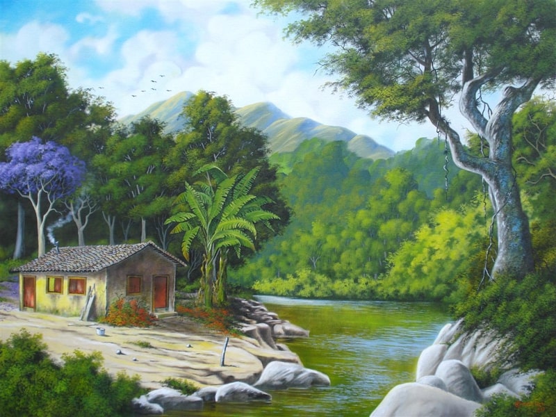 Mẫu tranh phong cảnh 3D độc đáo 3