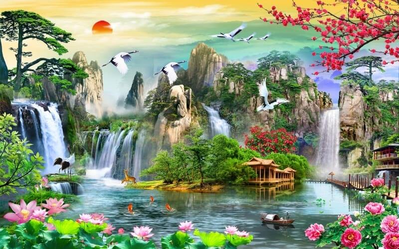 Mẫu tranh phong cảnh 3D độc đáo 6
