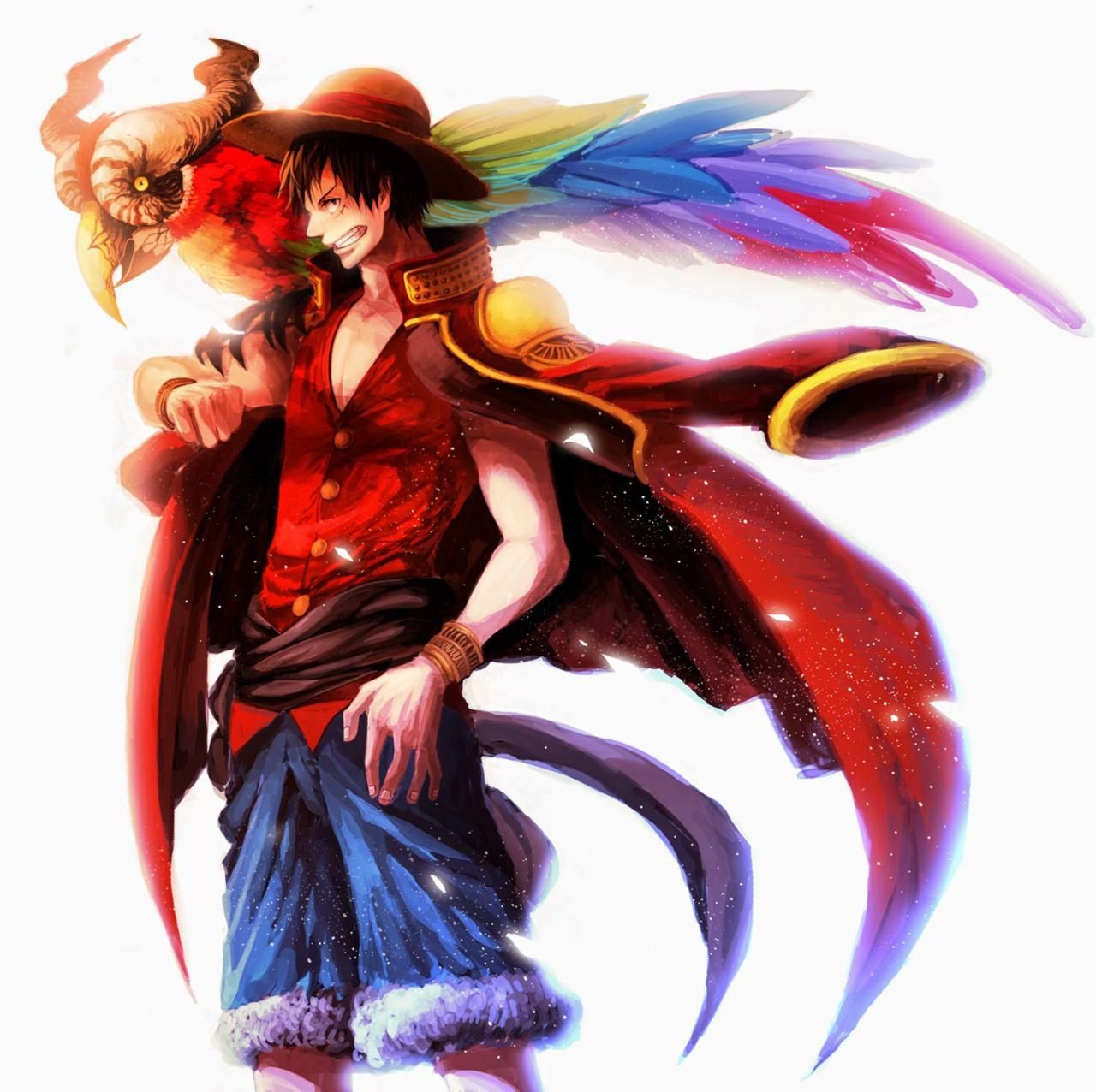 Hinh Anh Luffy Cuc Ngau Voi Long Vu Mau Sac Moi Nhat