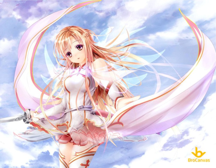 Ảnh anime đẹp cô gái trên không