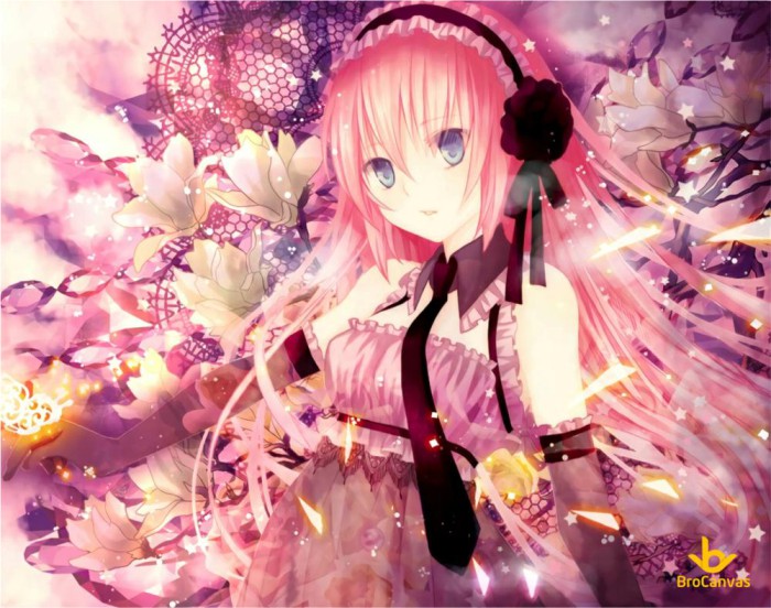 Ảnh anime nữa đẹp cô gái những cánh hoa