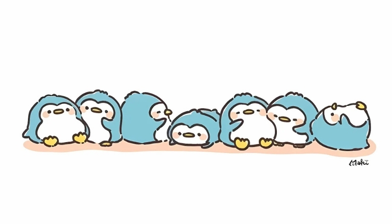 ảnh nền cute chim cánh cụt