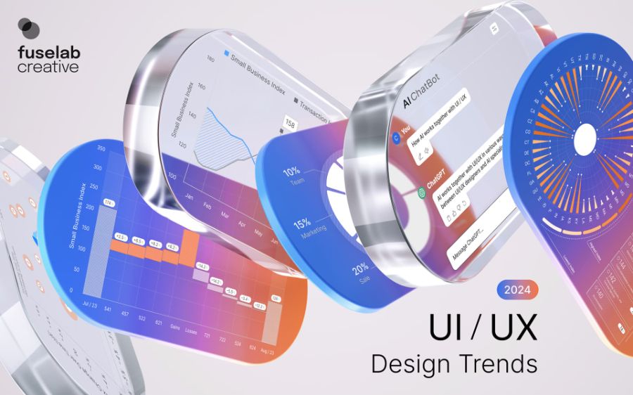 Hình ảnh minh hoạ cho xu hướng thiết kế UI/UX (nguồn: fuselabcreative)