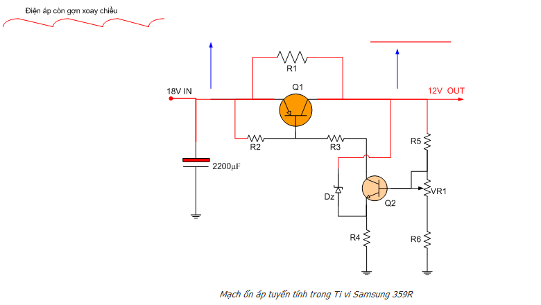 Mạch ổn áp tuyến tính trong Ti vi Samsung 359R