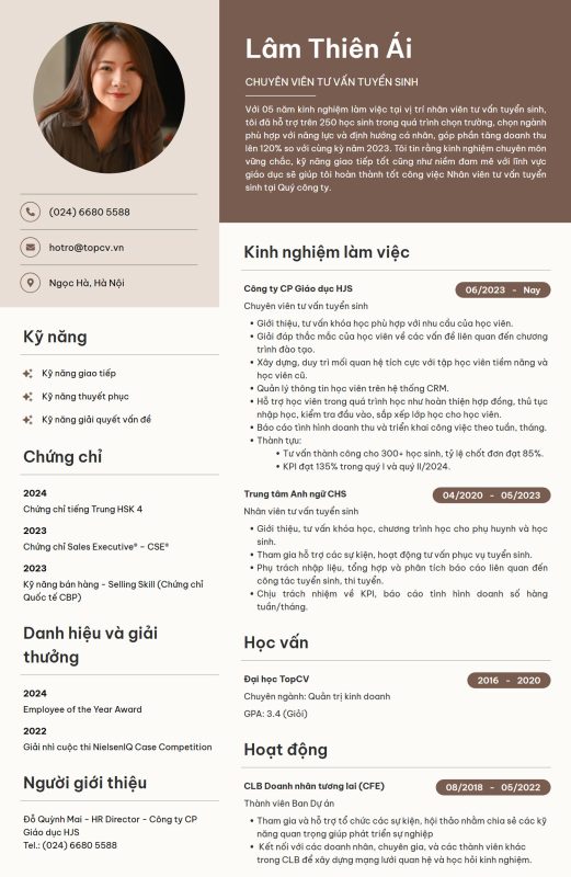 Mẫu CV xin việc tiếng Anh  chuẩn 2026