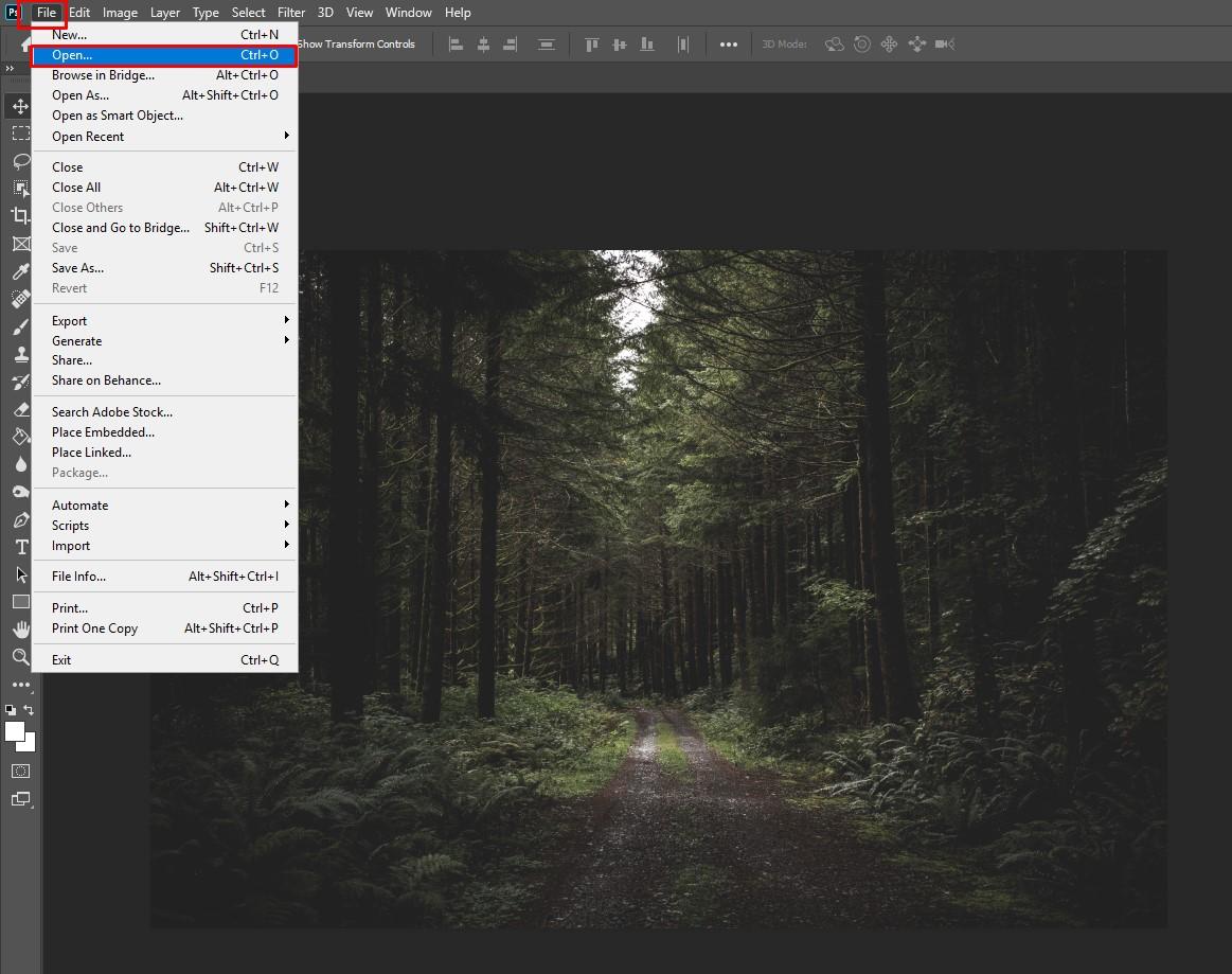 Chọn chức năng Brightness/Contrast để chỉnh sáng ảnh
