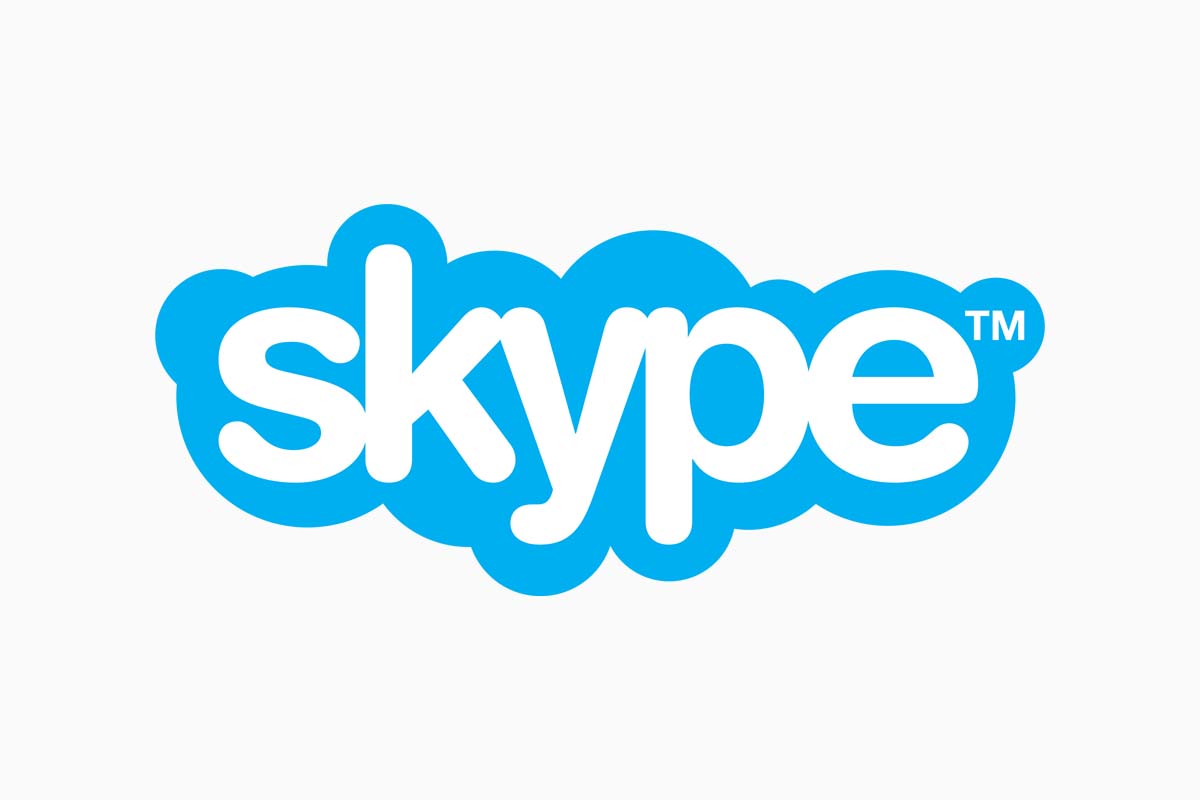 Logo màu xanh dương của ứng dụng Skype ẩn chứa sự hiện đại, tươi mới