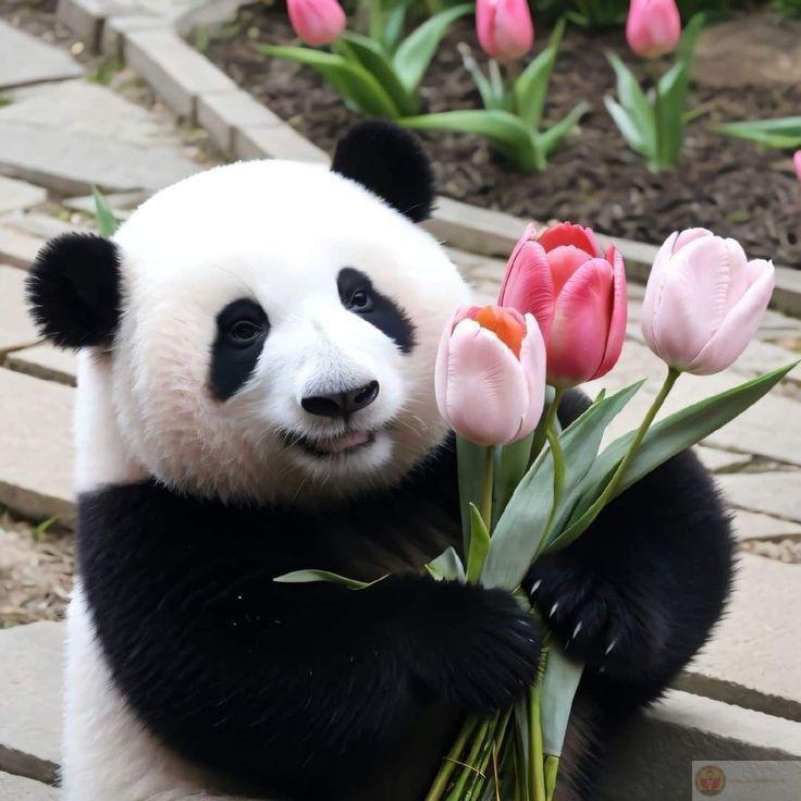 Gấu trúc lúc cười là đáng yêu vô cùng tận