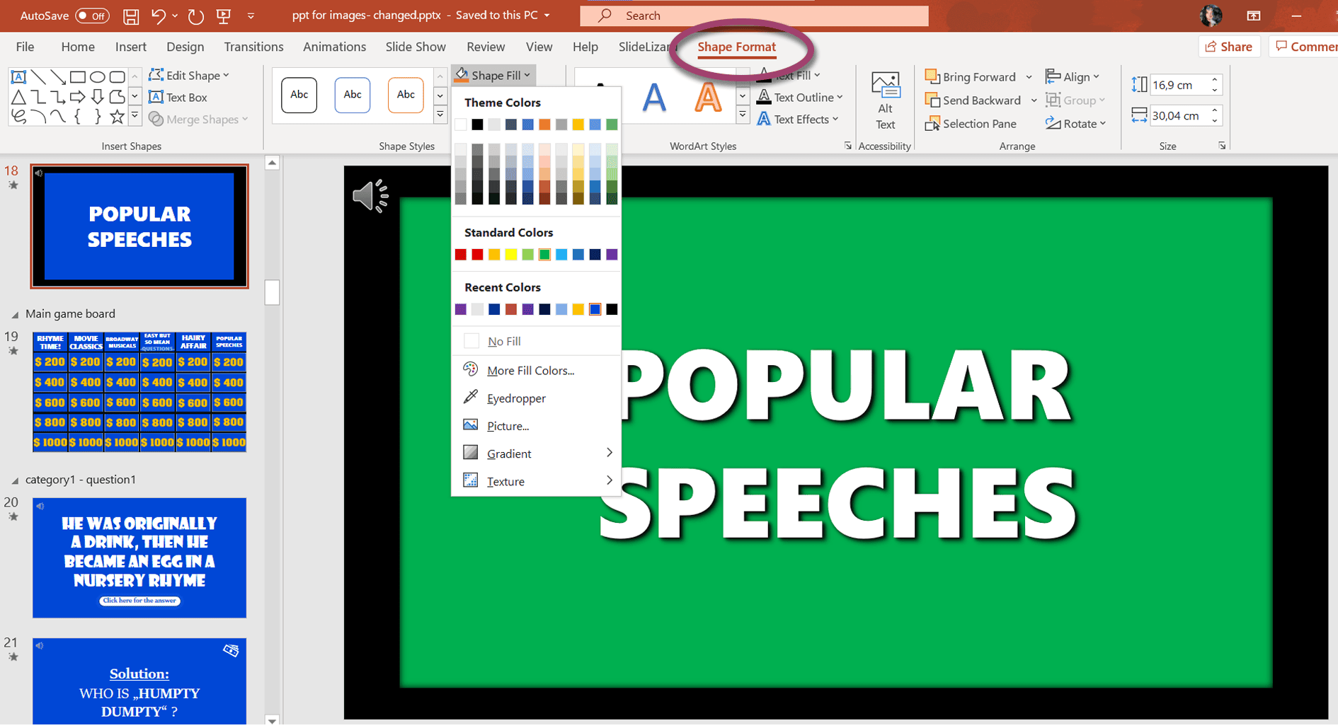 Adjusted PPT Jeopardy! game