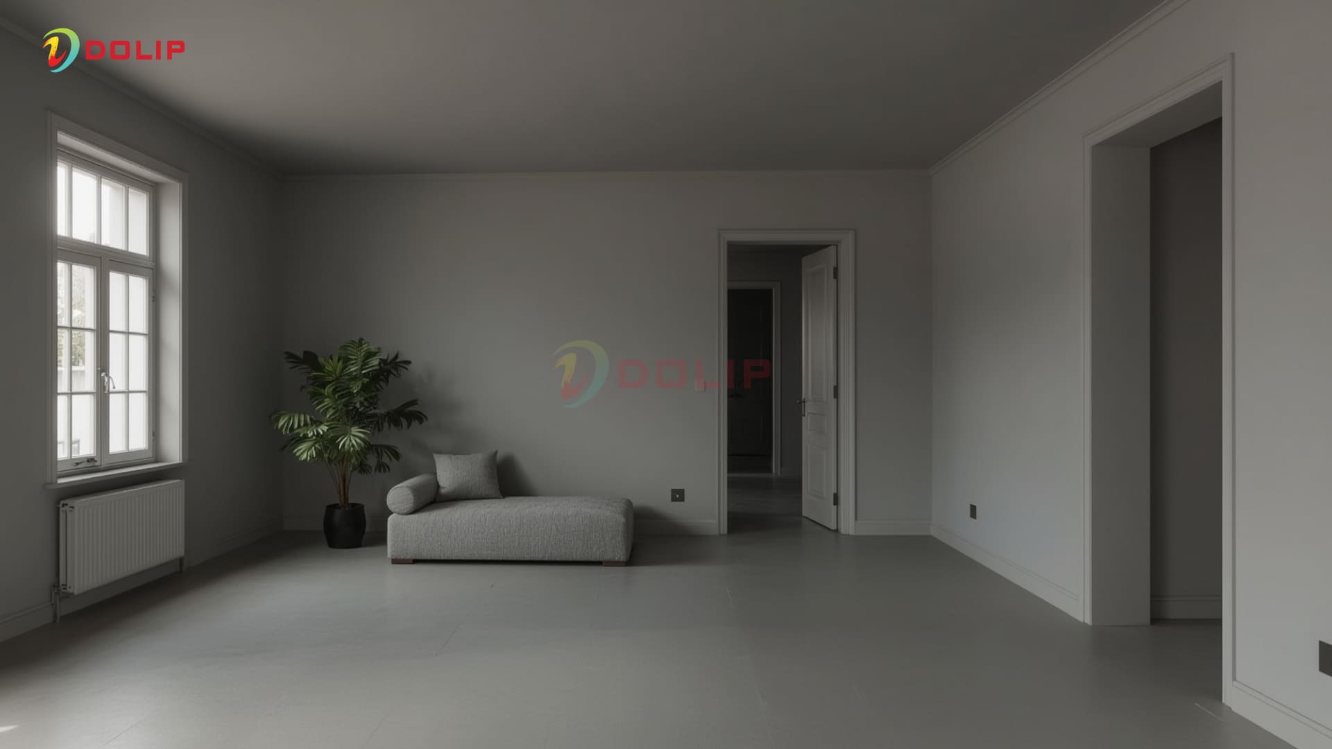 Toàn bộ nhà màu xám KA1-3(S) khiến không gian đơn điệu thiếu điểm nhấn