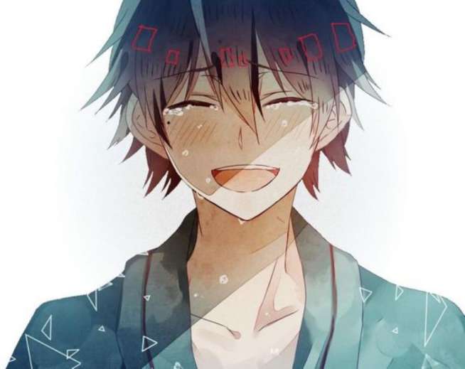 Hình ảnh anime nam khóc cute