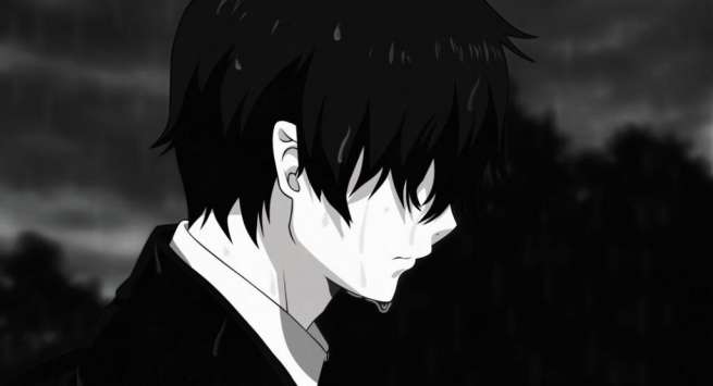 Hình ảnh anime nam khóc thất tình