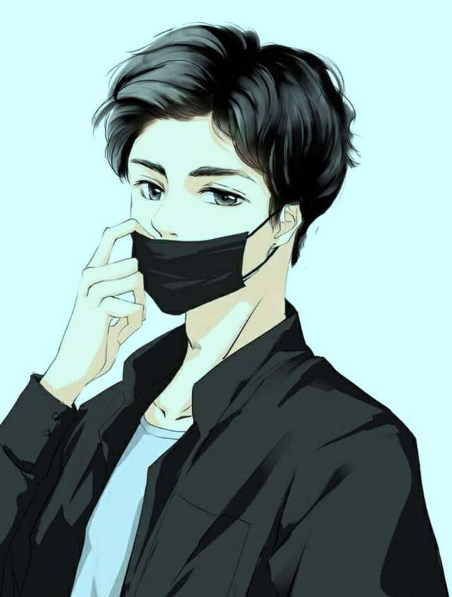 Hình ảnh anime nam đeo khẩu trang cute