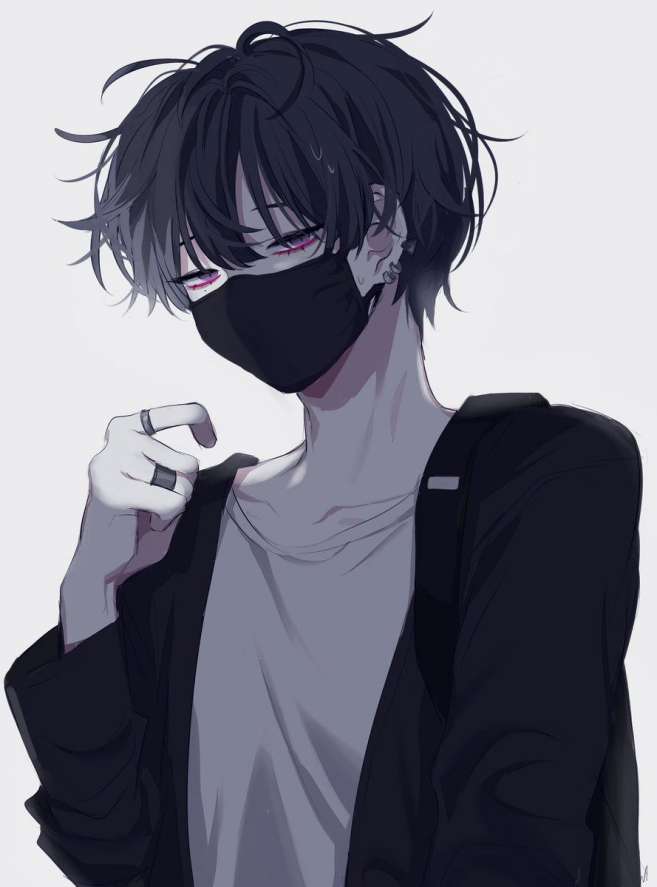 Hình ảnh anime nam đeo khẩu trang lạnh lùng