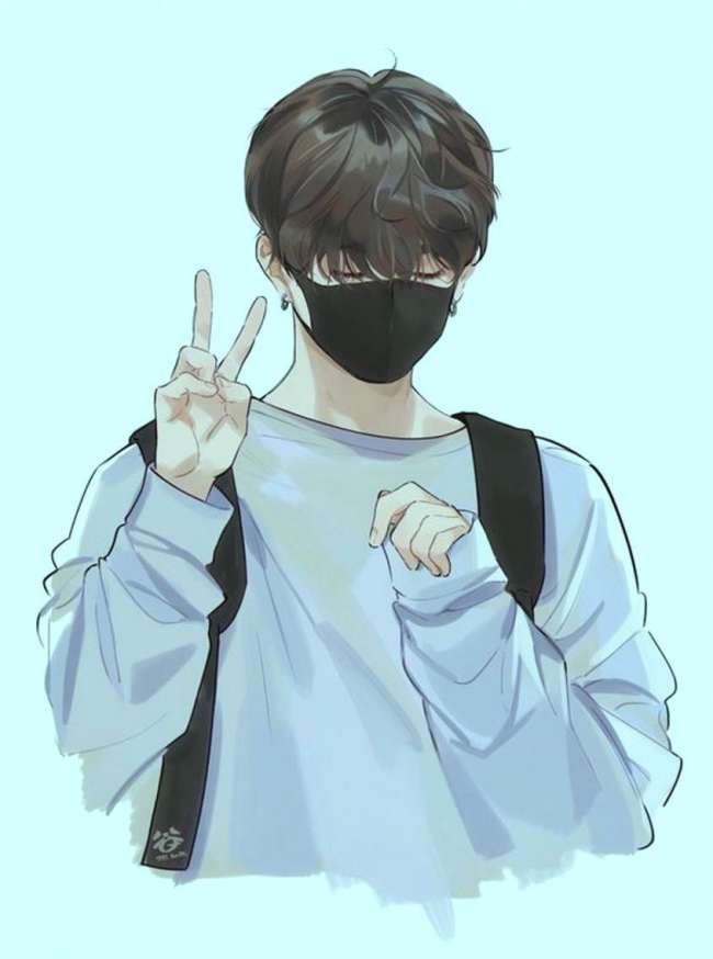 Hình ảnh anime nam đeo khẩu trang đẹp trai