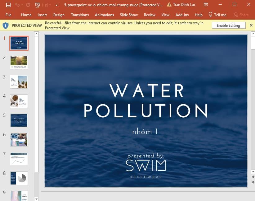 Powerpoint về ô nhiễm môi trường nước 10